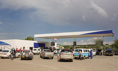 Namibia Rundreise Tankstelle