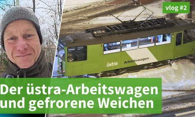 #2 Gefrorene Weichen und eine Straßenbahn mit Schneepflug